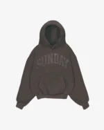 heavyweight college hoodie vintage charcoal