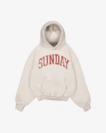 heavyweight college hoodie vintage oatmeal