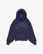 heavyweight college hoodie vintage navy