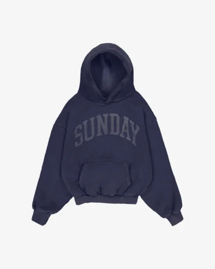 heavyweight college hoodie vintage navy
