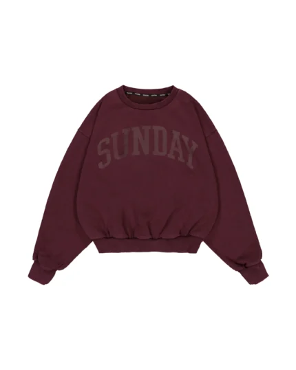 heavyweight college crewneck vintage wine
